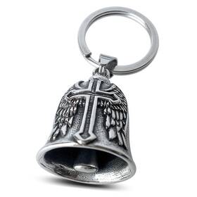 Ruibbo 717326988904 Guardian Bell Motorcycle Biker Keychain Bells Medium Black