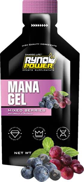 Gel-caddy12-ber Ryno Power Mana Performance Gel - Mixed Berries Fits 12 Pack With Display