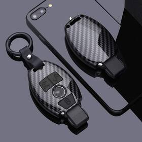 Bcjd3j-05 Sanrily 1pcs For Mercedes-benz Key Fob Black-carbon Fiber Pattern