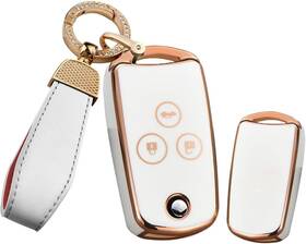 Jb-dz-03 Sanrily Keyless Golden-edge 3 Button Flip Key Fob For 2/3 Beige