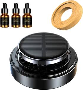 Solar-diffuser-03 Satisyo Solar Energy Powered Car 1 Black Air Freshener 2 Cologne Oil Ocean