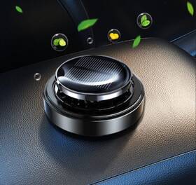 Solar-refreshener-01 Satisyo Solar Energy Powered Car Air Freshener Essential Oil Diffuser Perfume Black