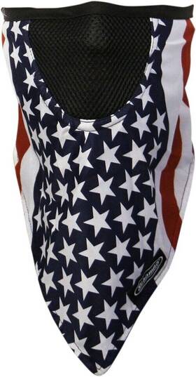 Fmv-168 Schampa Facefit Facemask American Flag Hook And Loop Red White Blue