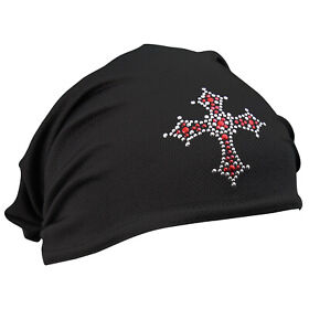 Dz01-s06 Schampa Technical New Black Stone Cross Doo-z Bandana Headwrap 14-1250