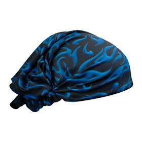 Dz01-28 Schampa Technical New Blue Flames Doo-z Bandana Headwrap 14-1246