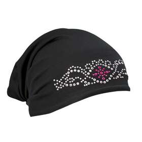 Dz01-s20 Schampa Technical Wear 14-1255 Ladies Sequin Ornate Silver And Purple Doo-z Bandana Headwrap