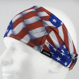Dz02-24 Schampa Technical Wear 14-1272 New American Flag Mini Doo-z Headband Motorcycle
