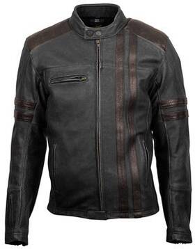12603-8 Scorpion 1909 Vintage Jacket Black Leather Distressed 3x