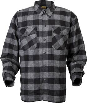 13403-5 Scorpion Covert Moto Flannel Black Grey Lg
