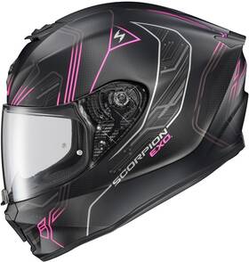 75-3254l Scorpion 810174930863 Exo-r330 Full-face Helmet Bendr White/pink Lg -