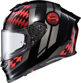 75-2353m Scorpion 845468091203 Exo-r1 Air Full Face Helmet Fc Bayern Munchen Md