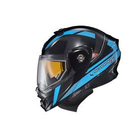96-1184-ec Scorpion Exo-at960 Hick Helmets With Electric Shield Md Light Blue