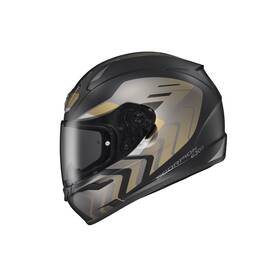 Exo-r320 Scorpionexo 32-4055 Full-face Helmet - Alchemy Black/gold/grey Large Closeout