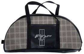 Scott Drake 842110181015 Mustang Trunk Tote Bag Tri-bar Logo Large 21 Inch X 9 Plaid