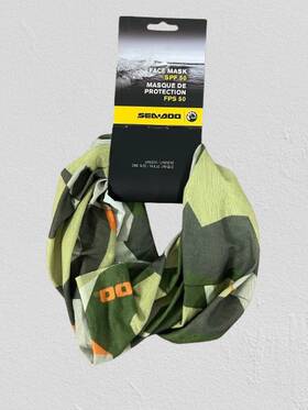 4542950037 Sea-doo New Green/orange Camo Face Mask/neck Gator