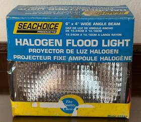 50-07521 Seachoice New 55w Halogen Floodlight 6ftft X 4ftft Wide Angle Beam