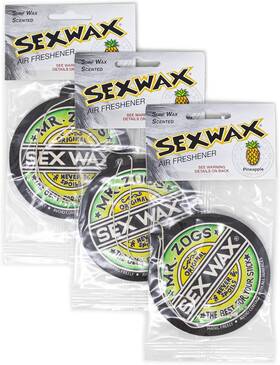 Sex Wax 636391180979 Air Freshener 3-pack Pineapple 3 Count Pack Of 1 Green