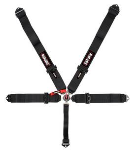 29110bkh Simpson Safety Racing Lcl 55 Inch Lap Bolt-in 5-point Pull-down Harness Black