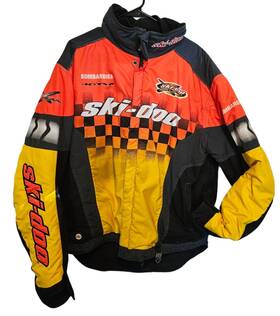 4402517 Ski Doo Vintage Mens Snowcross Shell Yellow Xlt Jacket Bomardier Rotax