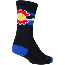 Sockguy 602573089224 Crew Cogorado Socks - 6 Inch Black Large/x-large Crcogorado L