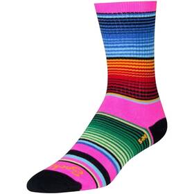 Sockguy 602573089422 Crew Siesta Socks - 6 Inch Pink/multi-color Large/x-large Crsiesta L