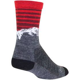 Sockguy 602573793329 Summit Wool Socks - 6 Inch Gray/red/white Large/x-large Wcrsummit L