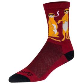 Sockguy 602573795538 Crew Kool Kats Socks - 6 Inch Burgundy Small/medium Crkoolkats