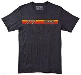 Sp02010ch3l Sparco Mens Rally Tri Logo Large Black T-shirt