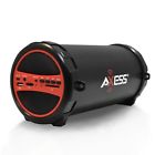 Spbt1031rd Axess Wireless Bluetooth Speaker System Cylinder Usb Sd 818443012920