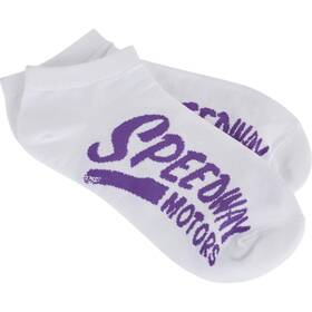91086409 Speedway Motors Short Socks Purple Lettering