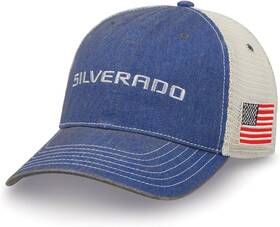 Sr1 Performance 810095875595 Chevy Silverado Washed Denim Hat - Vintage Chevrolet Snapback Cap