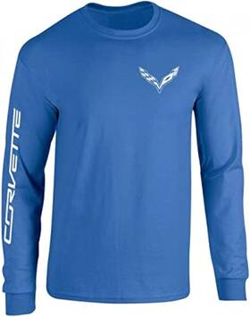 Bm-cs2-mt411 Sr1 Performance Corvette T-shirt - C7 Logo With Xx-large Royal