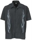St353bk-3x Summit Gifts Dual Flame Bowling Shirt