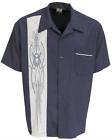 St35680nv-xl Summit Gifts Pinstripe Bowling Shirt