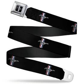 Fm-wfm004 Stangstuff Mustang Seatbelt Belt - Tri-bar Logo Style We Ship Worldwide And Free To Usa