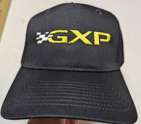 Blackyellowsilvergxphat006 Super D Specialties Pontiac Gxp Black Hat Embroidered Yellow N Silver- Port And Co. 5 Panel New