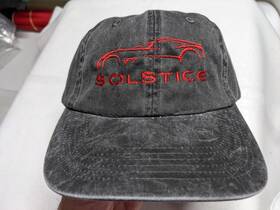 Charsolkappacoupehatredpwu009 Super D Specialties Pontiac Solstice Coupe Kappa Charcoal Hat Embroidered Red- Port Authority Pwu