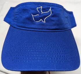 Royalbluesilvholyspirit777v Super D Specialties Holy Spirit On Royal Blue Visor Embroidered Silver - Port And Co. 3 Panel New