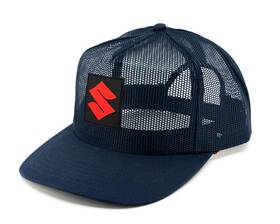 990a0-17212 Suzuki Full Mesh Baseball Hat Inch S Logo Blue