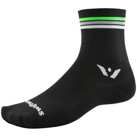 4chj0zz-m Swiftwick Aspire Four Socks - 4 Inch Black Stripe Medium