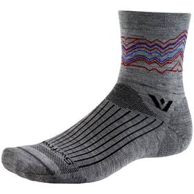 7b050sz-l Swiftwick Pursuit Crew Socks - 6 Inch Heather Red Large