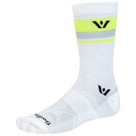 7cm70zz-s Swiftwick Aspire Crew Socks - White/hi-viz Small 7cm70zz-s Swiftwick Aspire Crew Socks - White/hi-viz Small