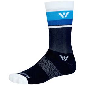 7cm80zz-l Swiftwick Aspire Crew Socks - Navy/white Large