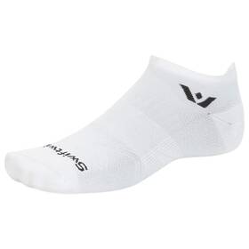 Zct0002-l Swiftwick Aspire No Show Socks - Circuit White Large