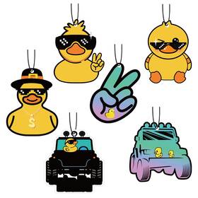 Tallew-sfnjellp0987 Tallew 6 Pcs Funny Duck Air Freshener For 1 Count Pack Of Bright Colors