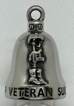 Rb58 The Ride Bell Company Veteran #22 Awareness Stainless Steel Motorcycle Military 58