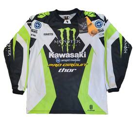 2910-1206 Thor Nwt Phase S8 Mens L Pro Circuit Mx Jersey Monster Kawasaki Neon Green Black