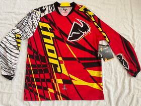 2910-2776 Thor Jersey Mens Large Atv Motocross Dirt Bike Long Sleeve Phase Coil Polyester