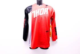 2912-1407 Thor 29121407 Youth Pulse S7y Jersey Red White Black And Grey Xl Nos