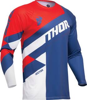 2912-2429 Thor Youth Sector Fits Checker Jersey - Navy/red Xl